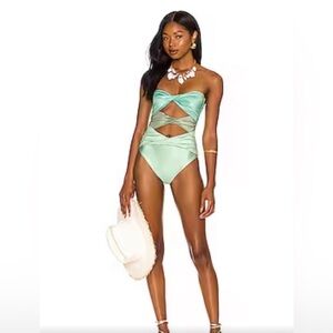 Baobab Ola One Piece in Matcha Mix Size Small